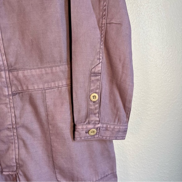 Madewell Women’s Button Up Long Sleeve Jumpsuit Smoky Grape Purple Large - Picture 6 of 14